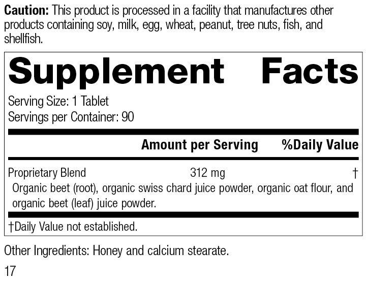 Betafood - Supplement Facts Label